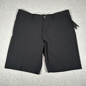 Adidas Ultimate 365 Golf Shorts Mens 38 Black Woven Tacky Waist Stretch NEW‎